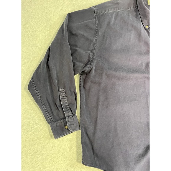 Vintage Eddie Bauer Shirt Men's Size XL Tall MT Blue Long Sleeve - Picture 4 of 16